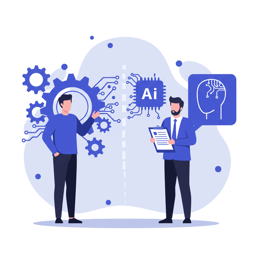 Illustration of the evolution of sales coaching, from traditional to AI-powered.