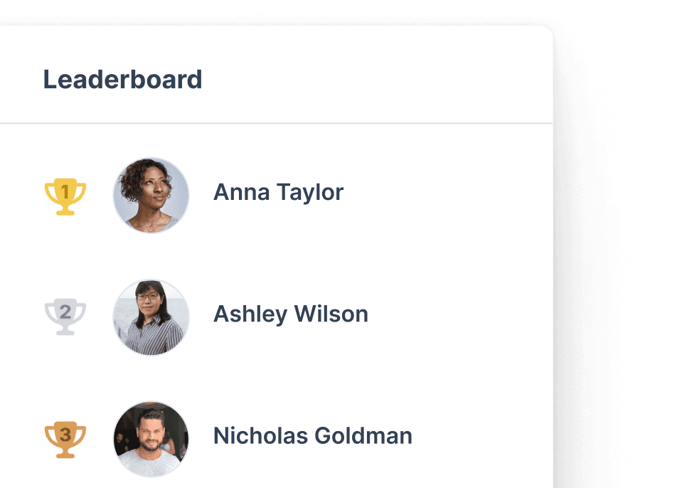 Leaderboard dashboard